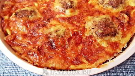 Рецепт пирога из кабачков с фаршем