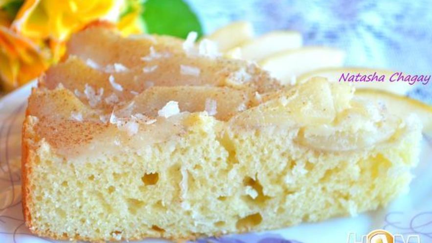 Рецепт пирога с грушами и кокосом