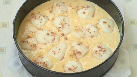 Рецепт пирога с грушей на молоке