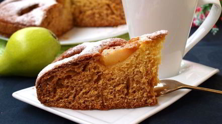 Рецепт пирога с грушей на молоке