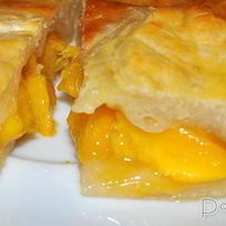 Рецепт Пирога с персиками из слоеного теста