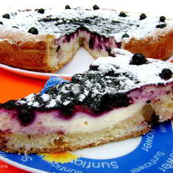 Рецепт Пирога с творожной начинкой Черничные ночи