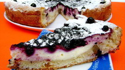 Рецепт Пирога с творожной начинкой Черничные ночи