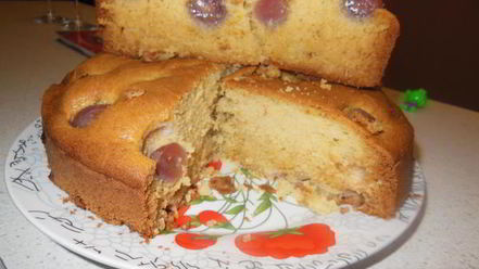 Рецепт пирога с виноградом