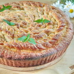 Рецепт Пирога с яблоками в сливках