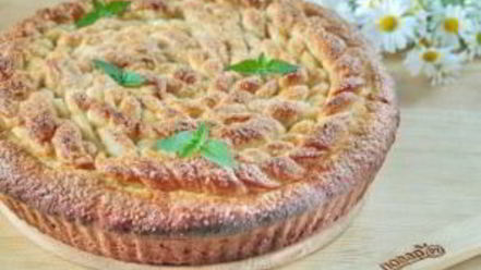 Рецепт пирога с яблоками в сливках