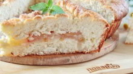 Рецепт пирога с яблоками в сливках