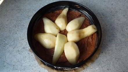 Рецепт шоколадна-грушевого пирог