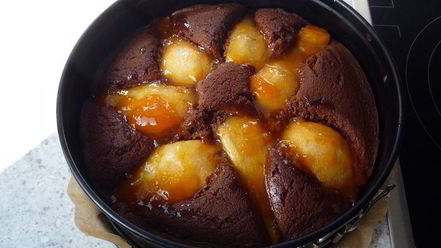 Рецепт шоколадна-грушевого пирог