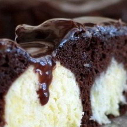 Рецепт Шоколадного пирога с кокосово-творожными шариками