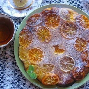 Рецепт Цитрусового пирога-перевертыша