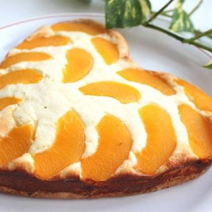 Рецепт Творожного пирога с персиками