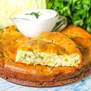 Рецепт Заливного пирога с капустой на сметане