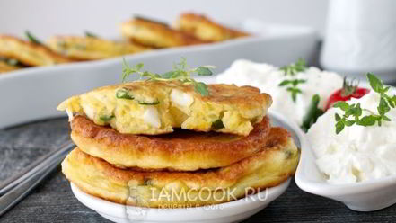 Рецепт ленивых пирожков с яйцом и зеленым луком