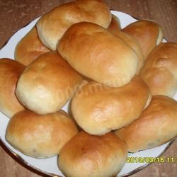 Рецепт Пирожков дрожжевых с капустой в духовке