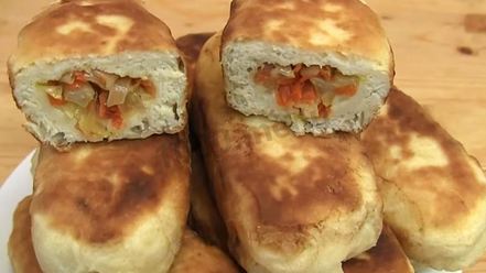 Рецепт пирожков из теста без дрожжей на сковороде