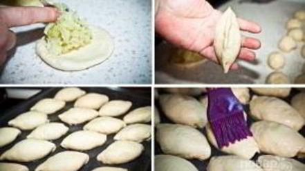 Рецепт пирожков с капустой печеные