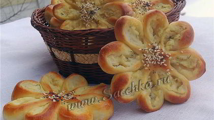 Рецепт Пирожков с картошкой Цветы