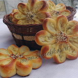 Рецепт Пирожков с картошкой Цветы