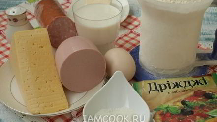 Рецепт пирожков с колбасой и сыром