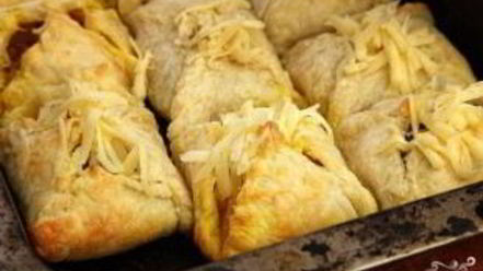 Рецепт слоеных пирожков с овощной начинкой