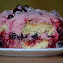 Рецепт Бисквитного пирожного Ягодка