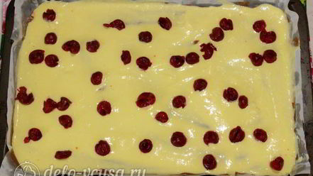 Рецепт брауни с творогом и вишней