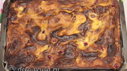 Рецепт брауни с творогом и вишней