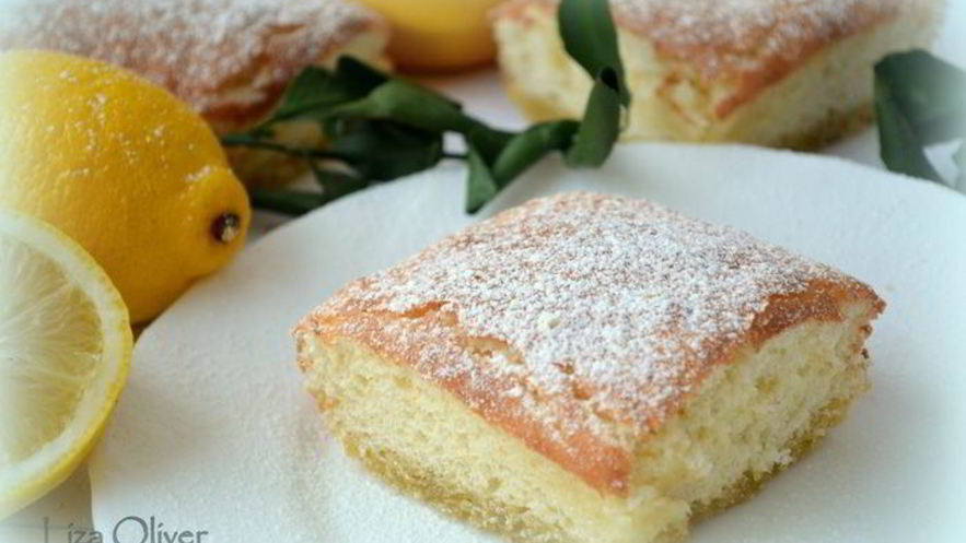 Рецепт двухслойного лимонного пирожного