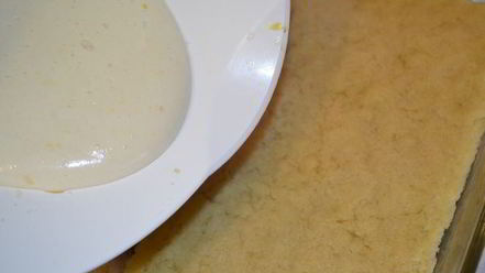 Рецепт двухслойного лимонного пирожного