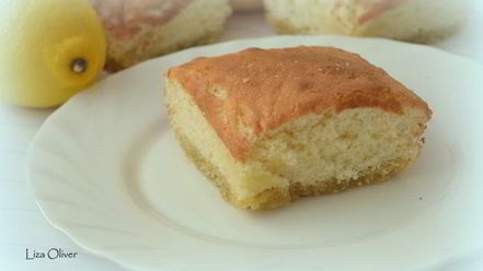 Рецепт двухслойного лимонного пирожного