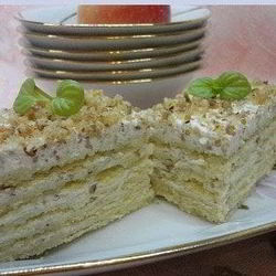 Рецепт Песочного пирожного со сливочно-ореховым кремом