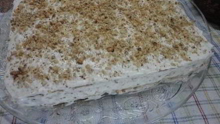 Рецепт песочного пирожного со сливочно-ореховым кремом