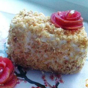 Рецепт Пирожного с карамелизированными овсяными хлопьями