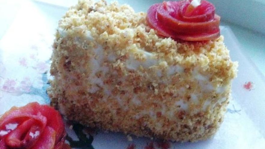 Рецепт пирожного с карамелизированными овсяными хлопьями