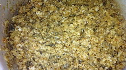 Рецепт пирожного с карамелизированными овсяными хлопьями