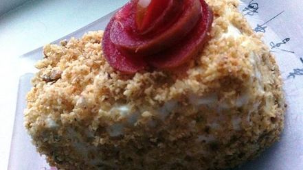 Рецепт пирожного с карамелизированными овсяными хлопьями