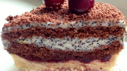 Рецепт пирожных шоколадно-маковое удовольствие