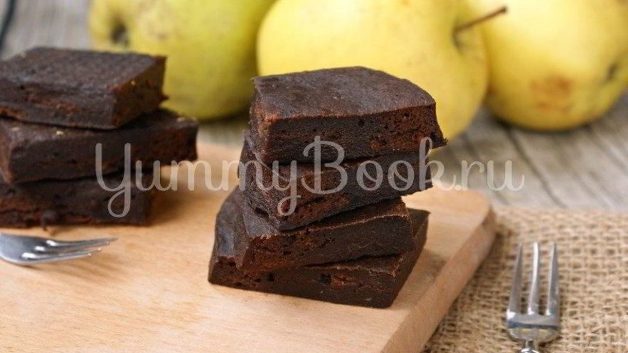 Рецепт постного яблочного брауни в микроволновке