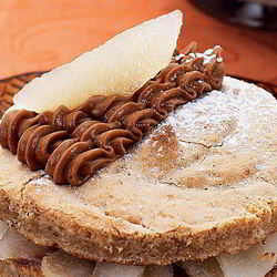 Рецепт Шоколадна-орехового пирожного с грушами