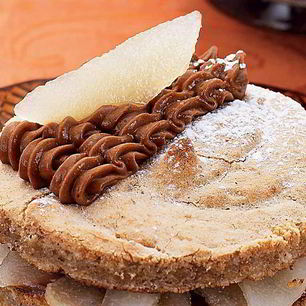 Рецепт Шоколадна-орехового пирожного с грушами