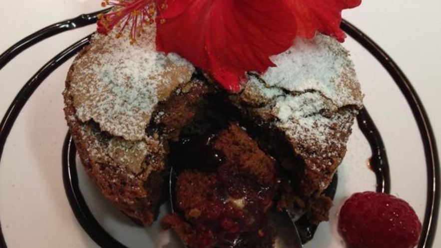 Рецепт шоколадного пирожного с малиной