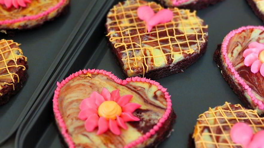 Рецепт шоколадных валентинок брауни