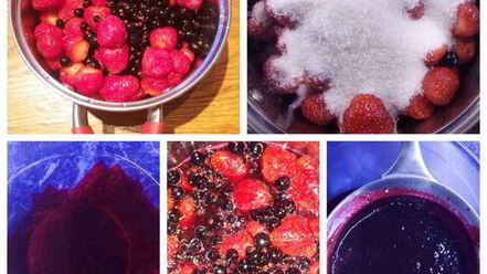 Рецепт торта-пирожного с клубникой и смородиной