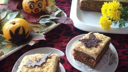 Рецепт тыквенного пирожного с грецким орехом