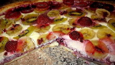 Рецепт фруктово-ягодной пицца