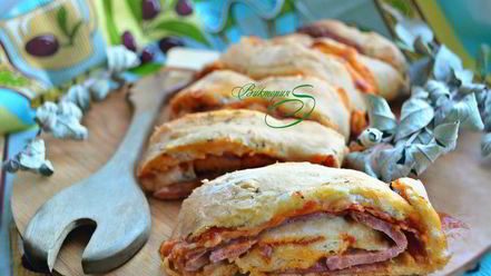 Рецепт итальянской пиццы-рулета стромболи