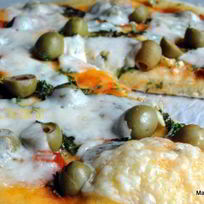 Рецепт Летней пиццы с овощами и козьим сыром
