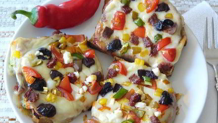 Рецепт пиццы из черствого хлеба