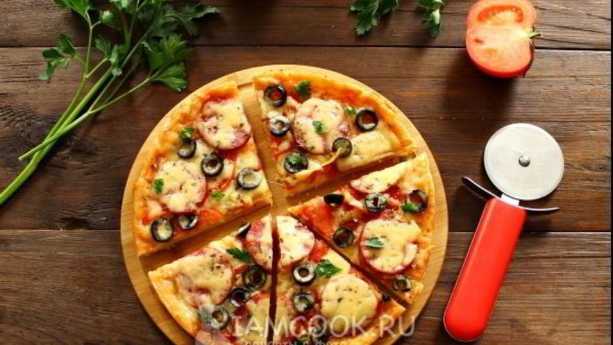 Рецепт пиццы из слоеного теста в мультиварке